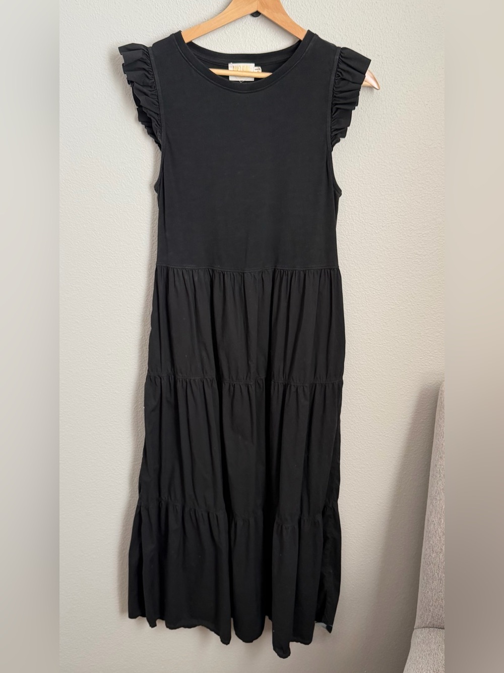 Women's Nation Ltd Sissy Ruffled Sundress Dress in Black - S